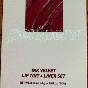 2 Pack - Peripera Ink Velvet Lip Tint + Lip Liner Wine Nude Tint Plus Liner
